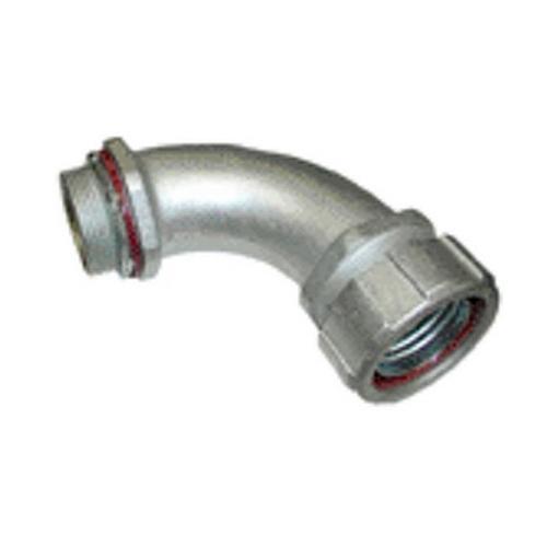 Bridgeport® 476-SLTI Liquid Tight Connector, 2-1/2 in Trade, 90 deg, Malleable Iron, Electro-Plated Zinc