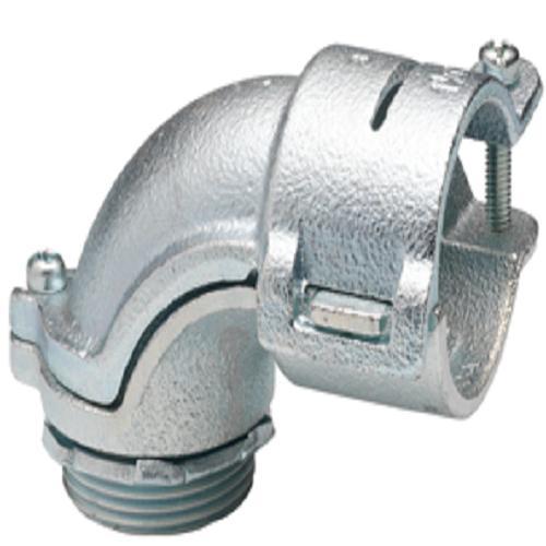 Bridgeport® 813 Large Size Conduit Connector, 3-1/2 in Trade, For Use With Flexible Metal Conduit, Malleable Iron, Electro-Plated Zinc