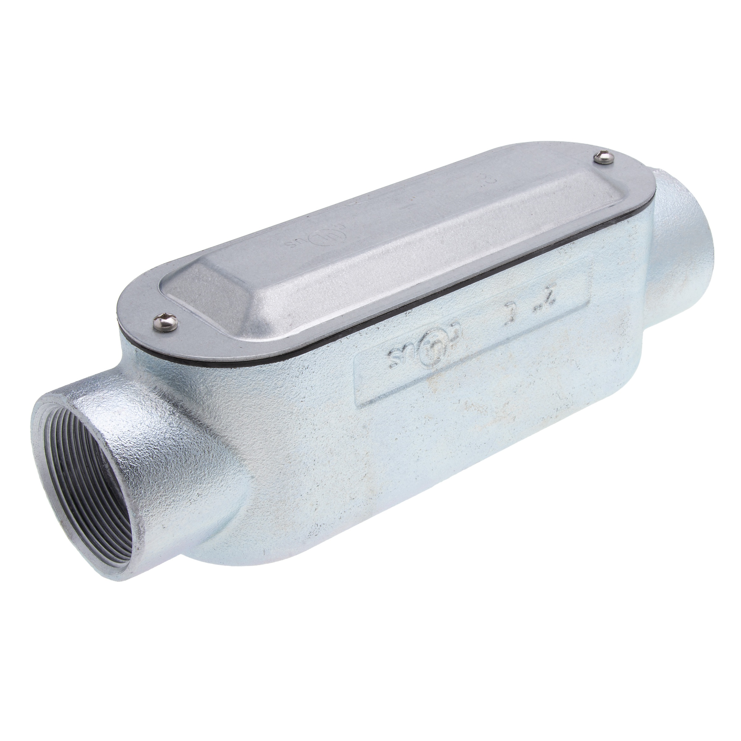 Bridgeport® C-66CG Rigid and IMC Conduit Body, 2 in Hub, 75 cu-in Capacity, Malleable Iron, Electro-Plated Zinc