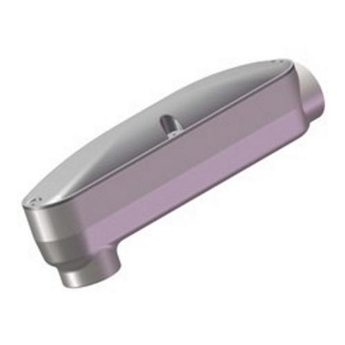 Bridgeport® MLB-50 Type LB Raintight Service Entrance Mogul Conduit Body, 4 in Hub, 311.8 cu-in Capacity, Aluminum, Enamel Painted