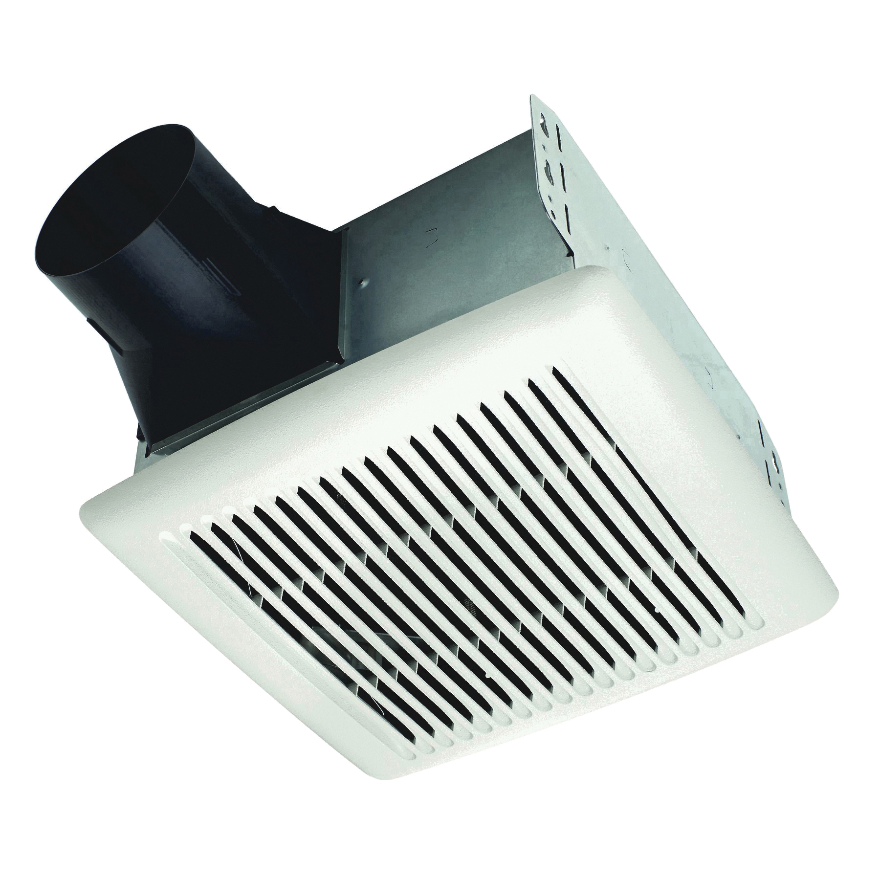 Broan® AE50110DC Broan Flex DC™ Series Round Duct Ventilation Fan, 50/80/110 cfm, 4 in Dia Duct, 120 V, 0.3 A, <0.3/0.4/0.9, Domestic