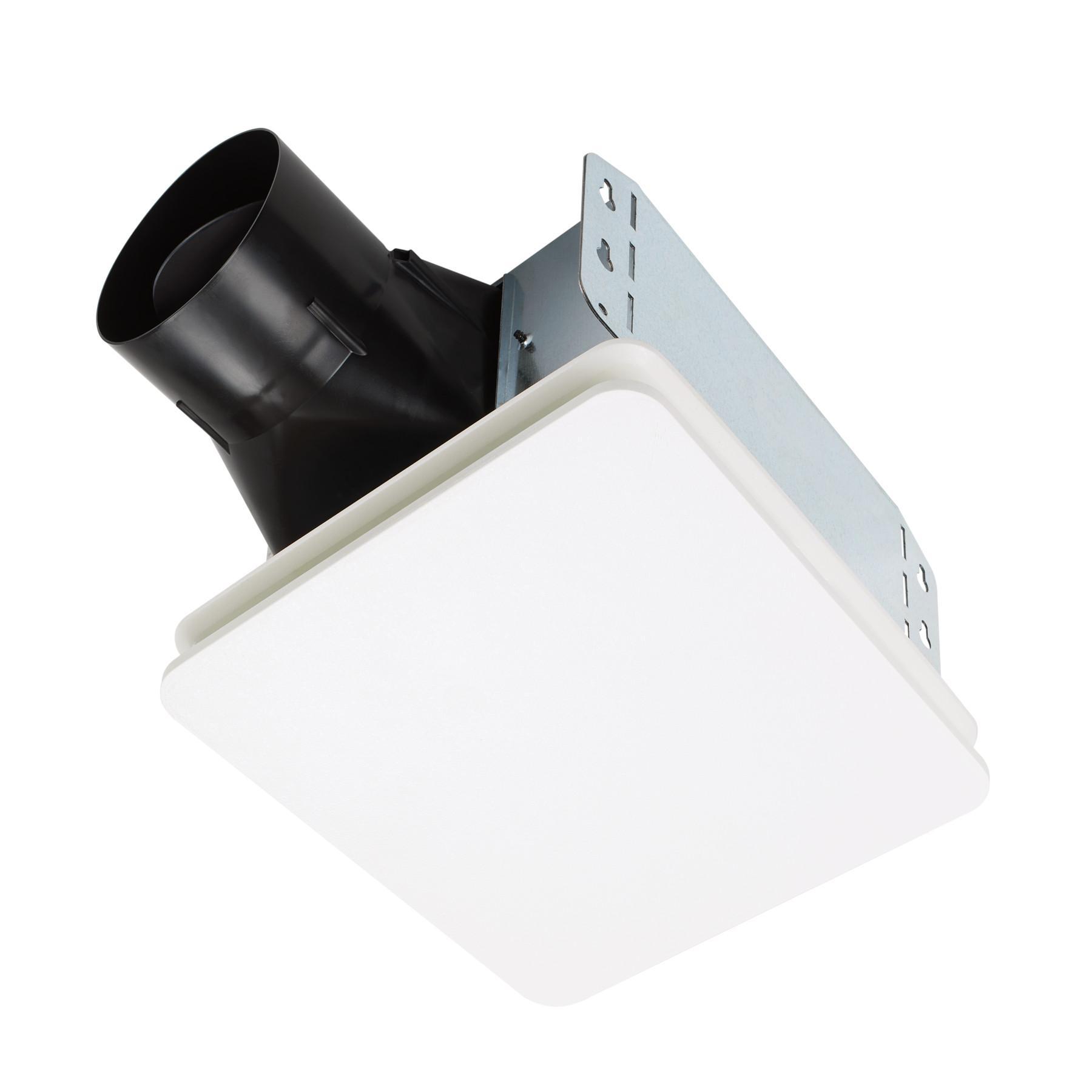 Broan-NuTone® BE8 Roomside Ventilation Fan, 80 cfm Flow Rate, 4 in Dia Duct, 21 W Power Rating, 120 V, 0.2 A