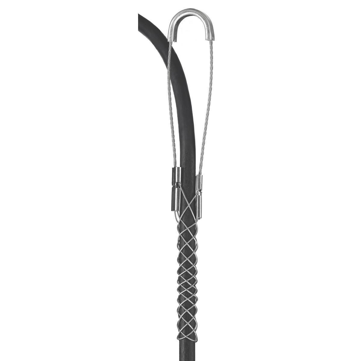 Hubbell Wiring Device-Kellems 073041277 Closed Mesh Single Eye Single Weave Wide Range Bus Drop Support Grip, 450 lb Breaking Strength, 0.32 to 0.43 in Cable, Steel, Galvanized