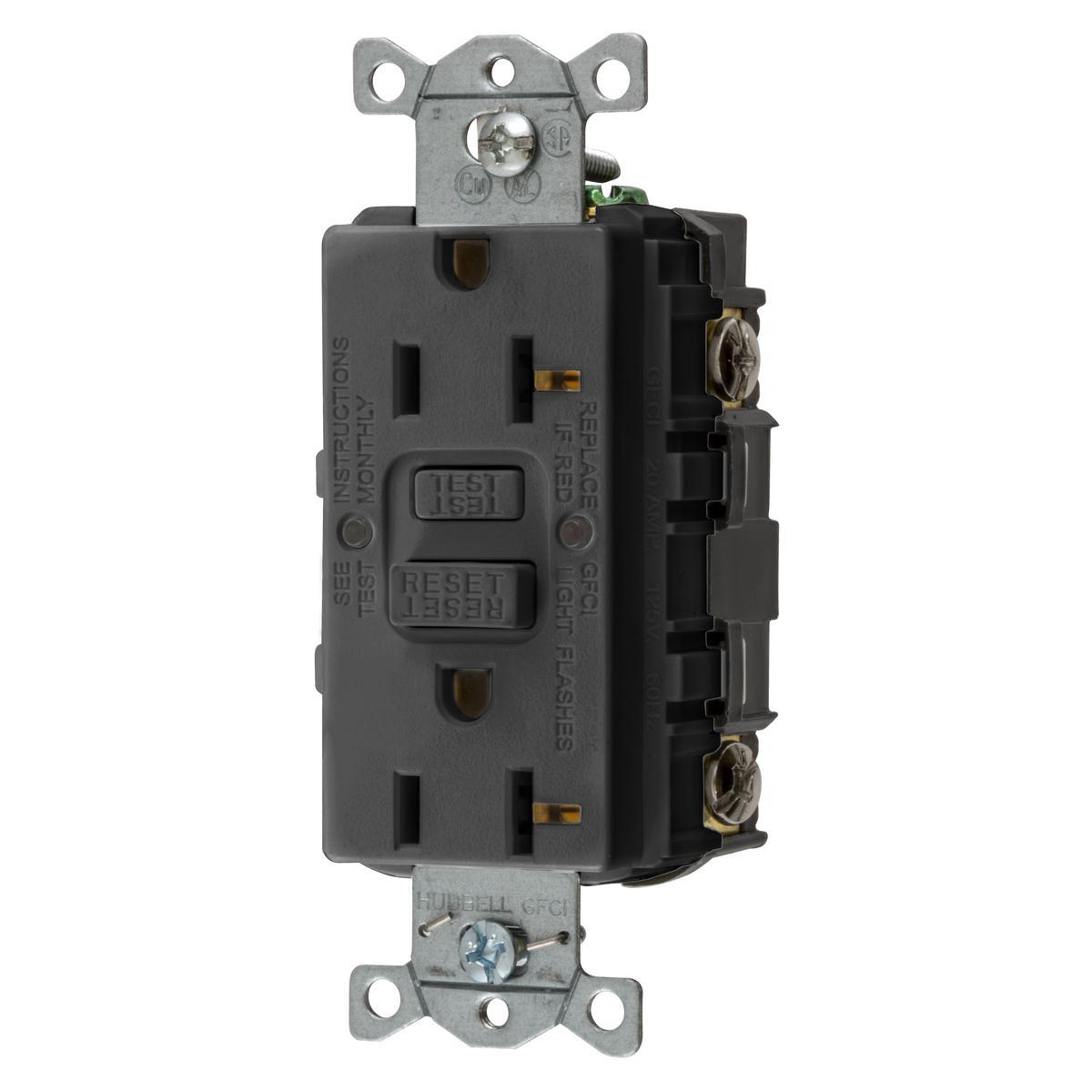 Hubbell Wiring Device-Kellems GFRST20BKU GFCI Receptacles