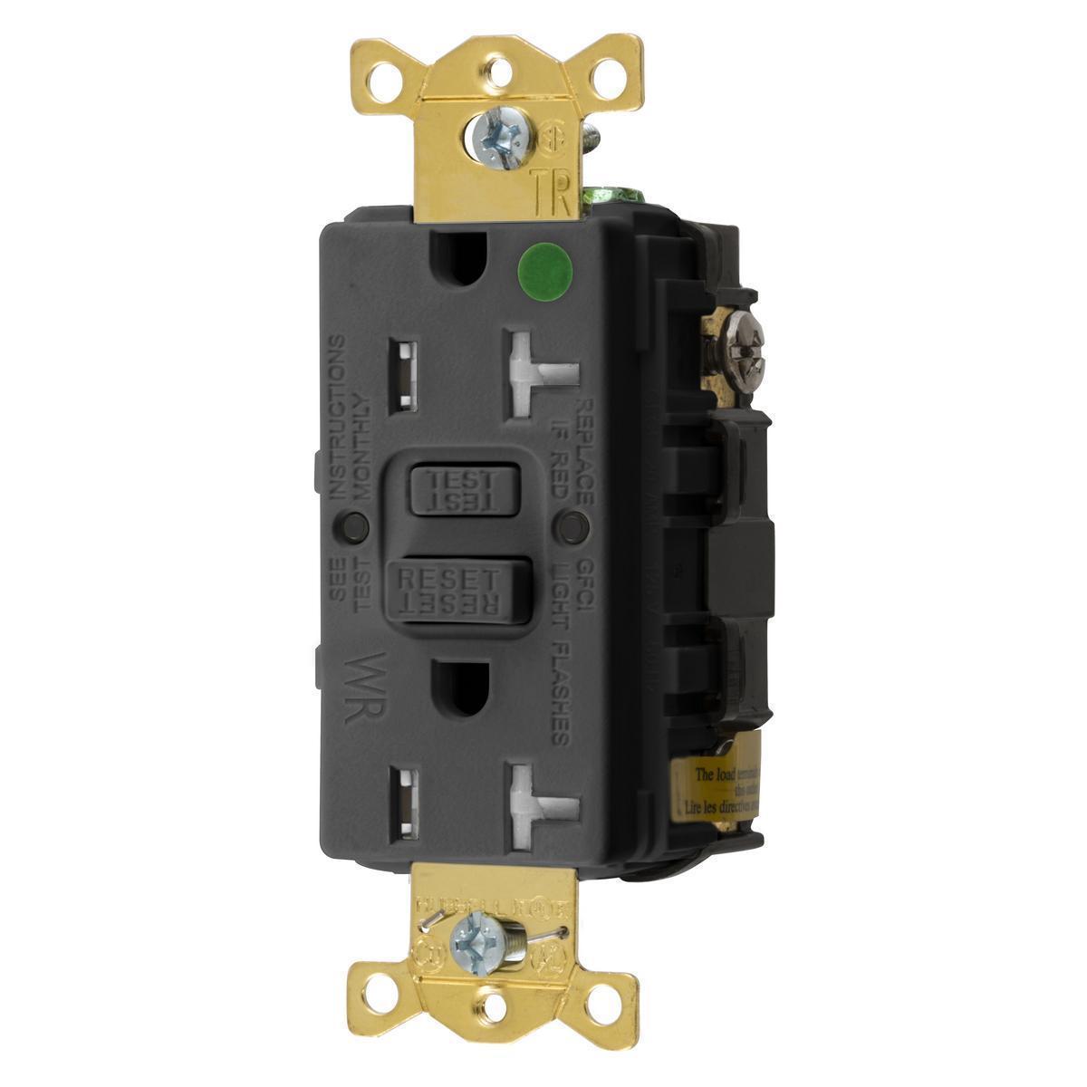 Hubbell Wiring Device-Kellems GFTWRST83BKU GFCI Receptacles