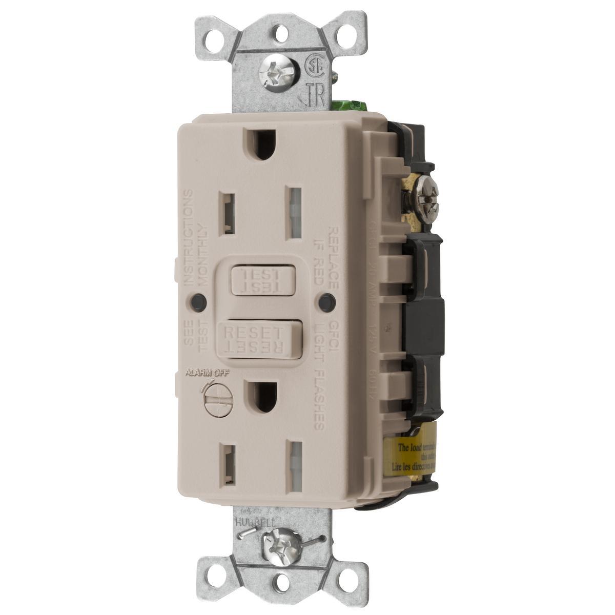Hubbell Wiring Device-Kellems GFTRST15LAB GFCI Receptacles