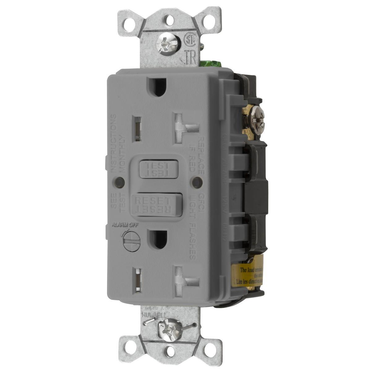 Hubbell Wiring Device-Kellems GFTRST20GYB GFCI Receptacles