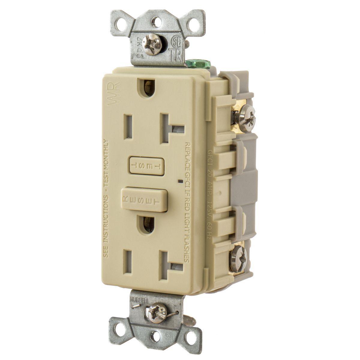 Hubbell Wiring Device-Kellems GFTW20IMP GFCI Receptacles