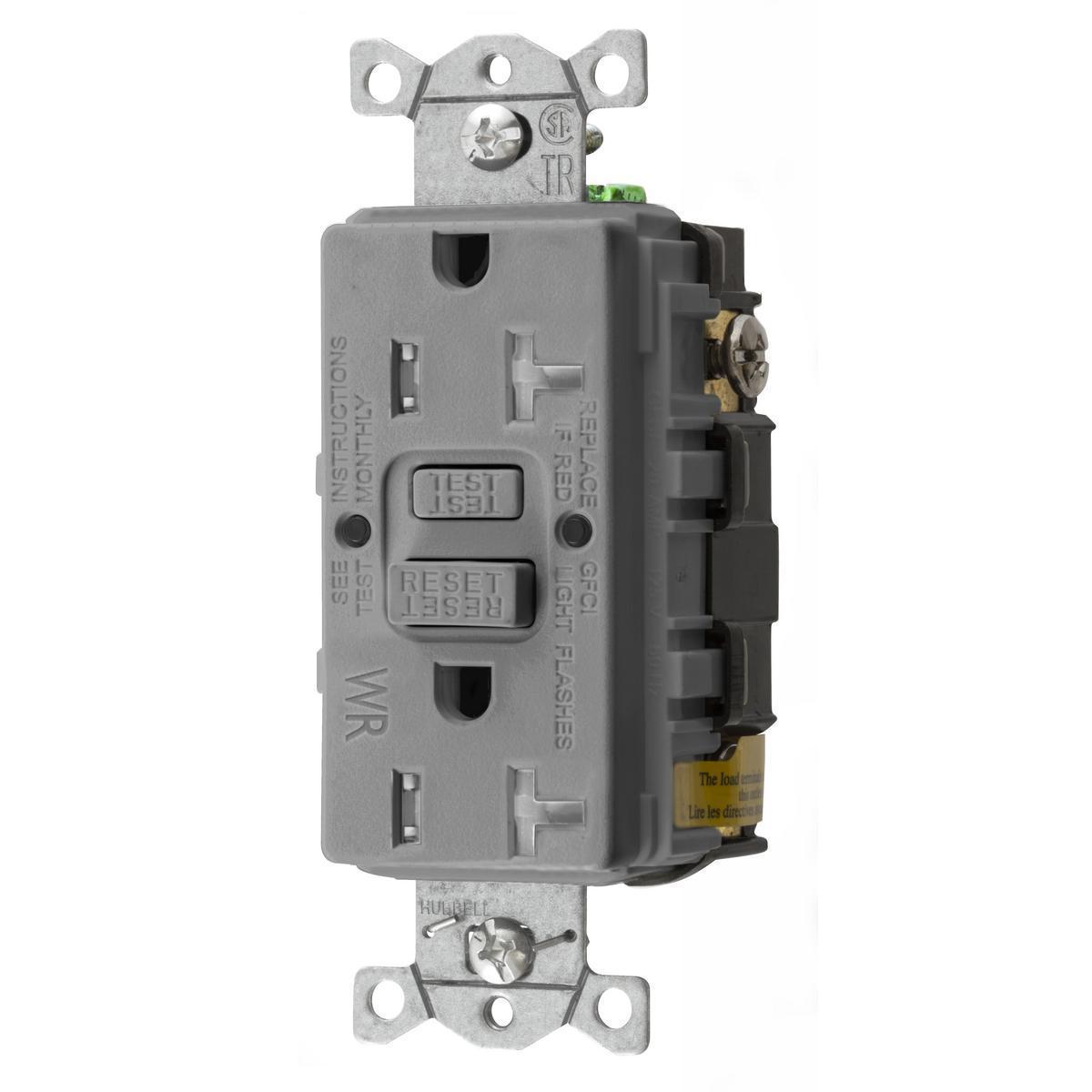Hubbell Wiring Device-Kellems GFTWRST20GYU GFCI Receptacles