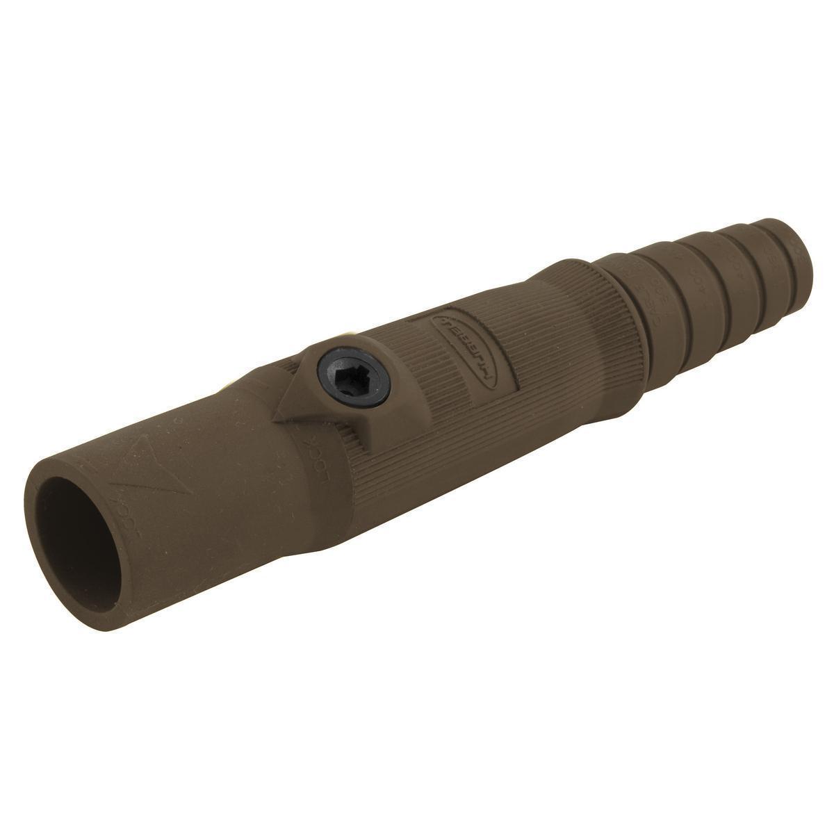 Hubbell Wiring Device-Kellems Insulgrip® HBL15MBN 15 Series Male Insulated In-Line Plug With SC/PPC Cord, 600 V AC/250 V DC, 150 A, 8 to 2 AWG Wire, Setscrew Connection