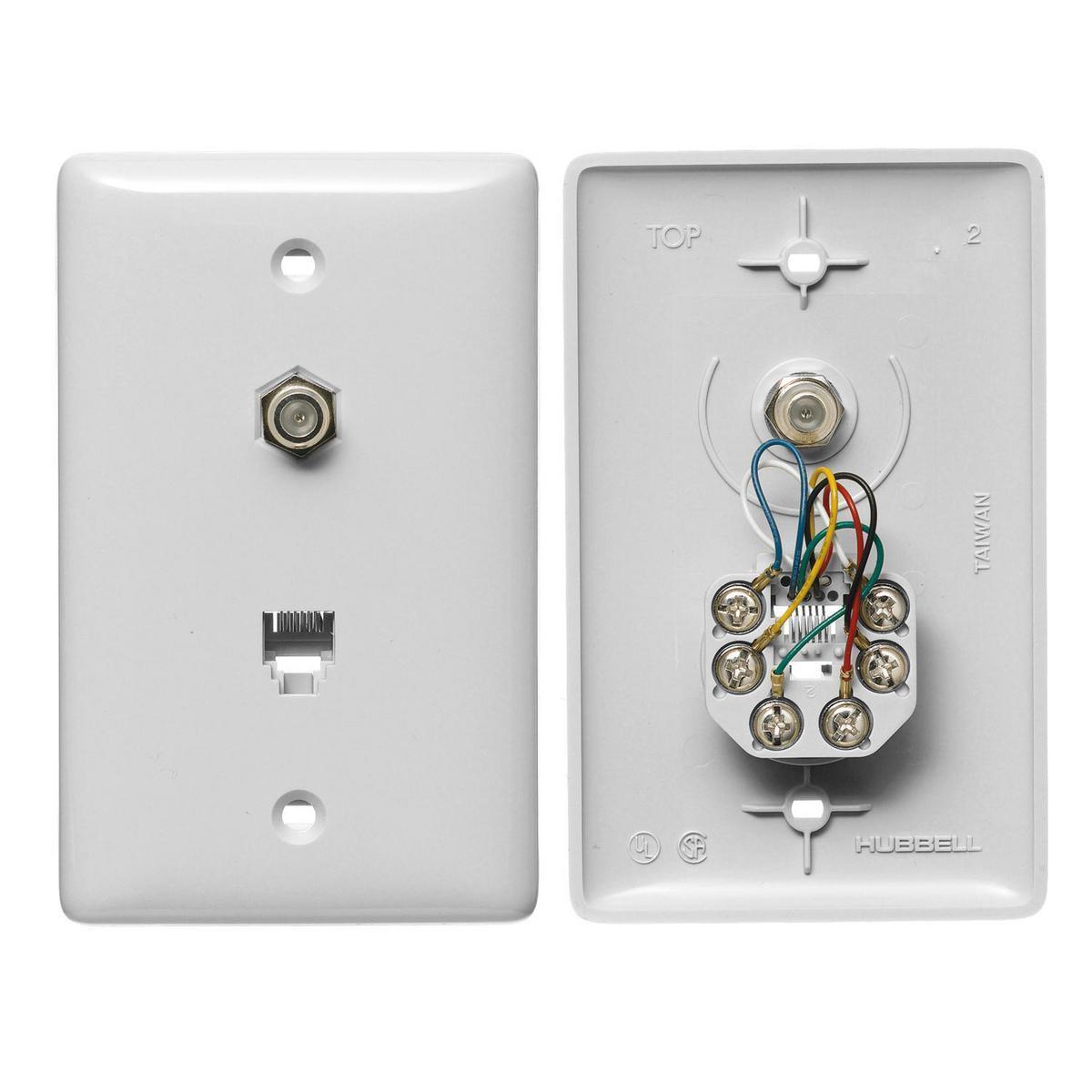Hubbell Wiring Device-Kellems NS748W Combination Outlets