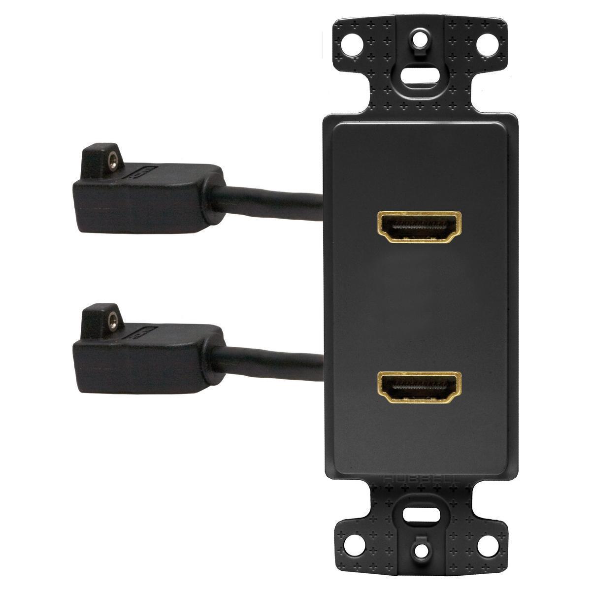 Hubbell Wiring Device-Kellems NS802BK A/V HDMI Jacks & Insert Modules
