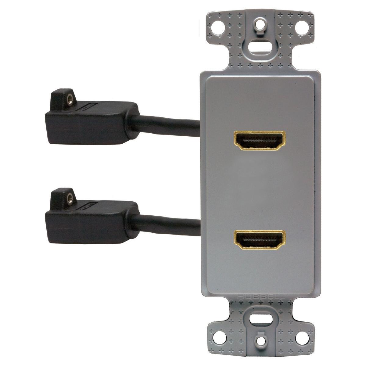 Hubbell Wiring Device-Kellems NS802GY A/V HDMI Jacks & Insert Modules