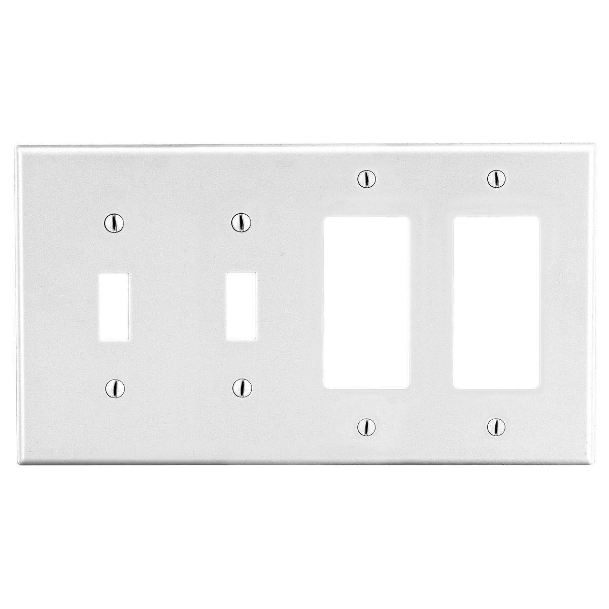 Hubbell Wiring Device-Kellems P2262W Combination Wallplates