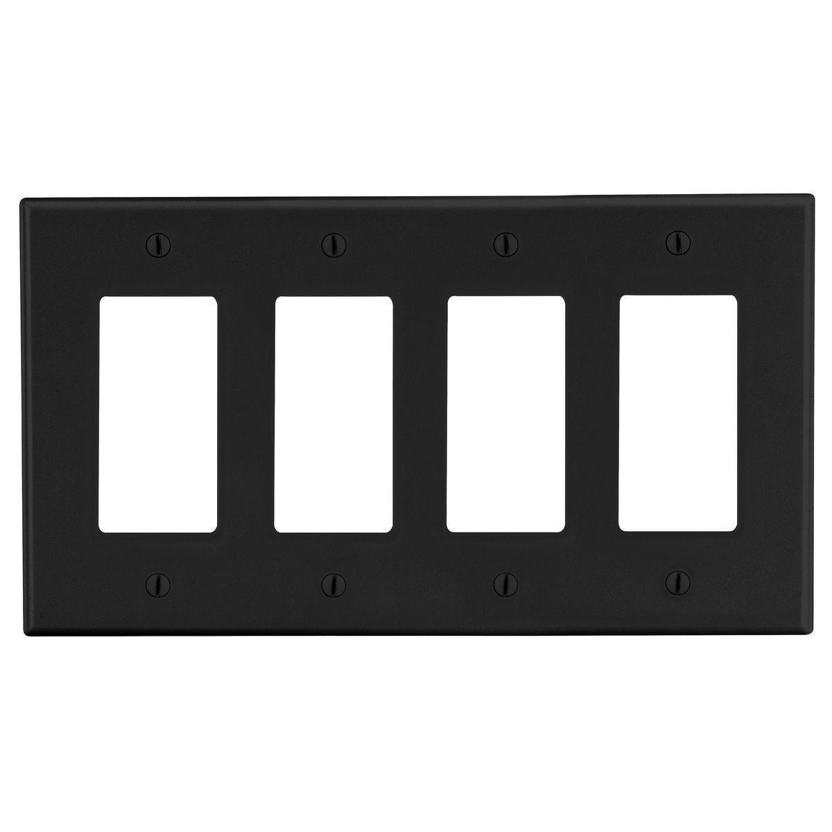 Hubbell Wiring Device-Kellems P264BK Decorative Wallplates