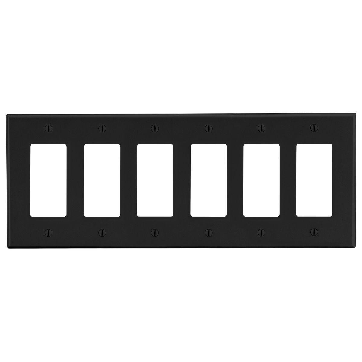 Hubbell Wiring Device-Kellems P266BK Decorative Wallplates