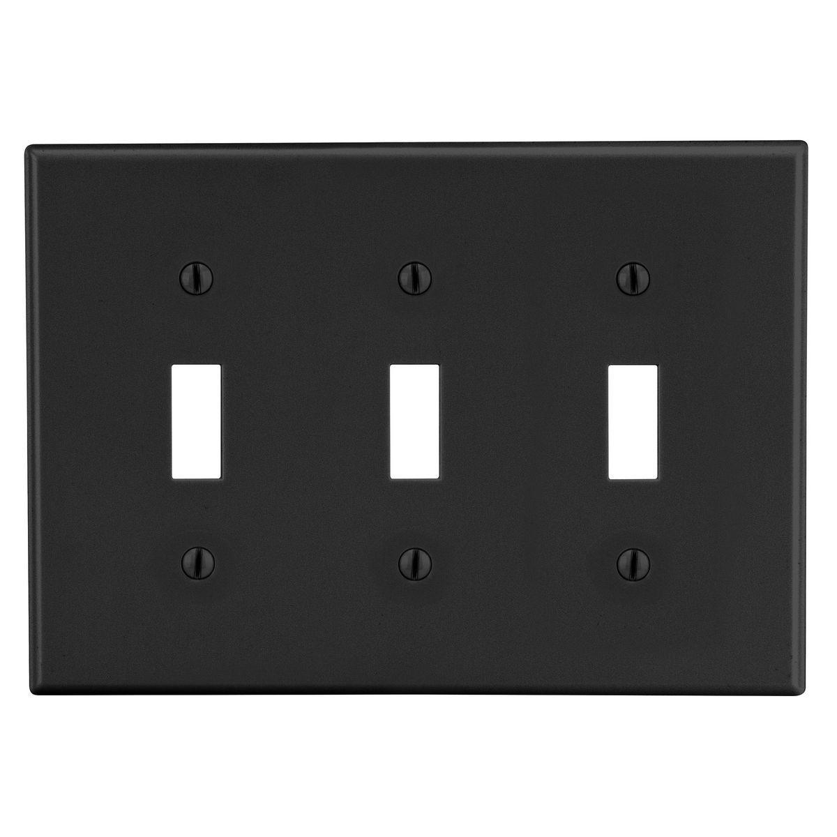 Hubbell Wiring Device-Kellems PJ3BK Standard Wallplates