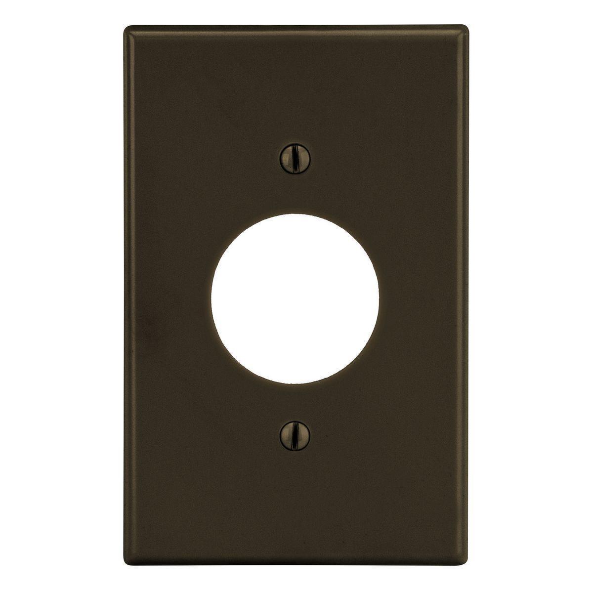 Hubbell Wiring Device-Kellems PJ7 Mid-Size Non-Metallic Wall Plate, 1 Gangs, 3.15 in W x 4.94 in H, Polycarbonate Thermoplastic, Brown