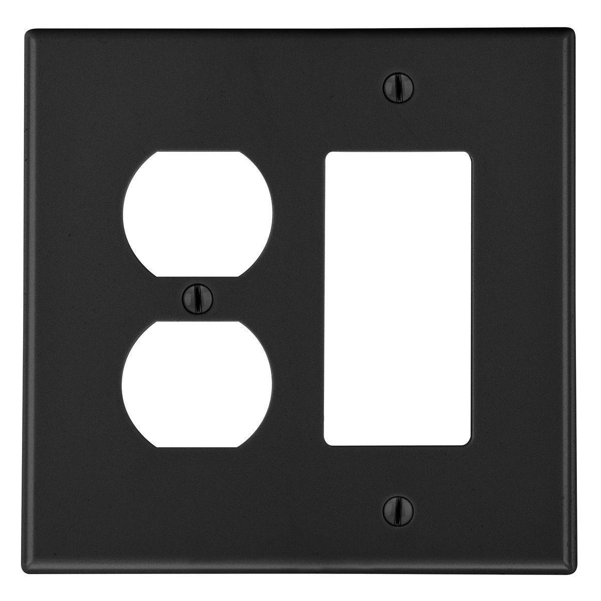 Hubbell Wiring Device-Kellems PJ826BK Combination Wallplates