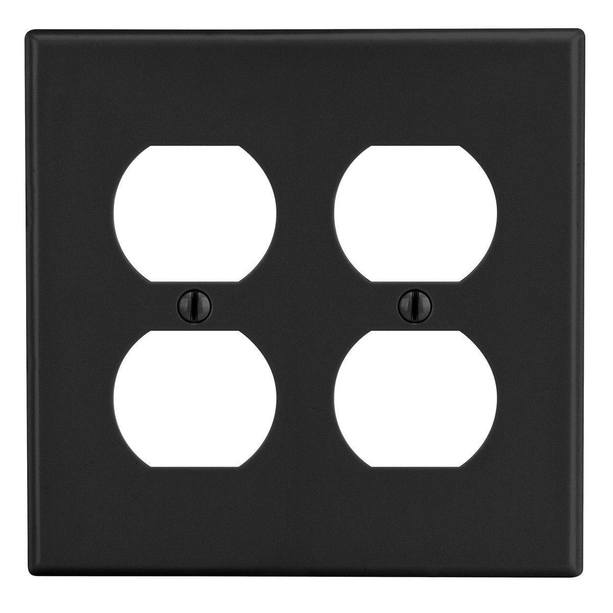 Hubbell Wiring Device-Kellems PJ82BK Receptacle Wallplates