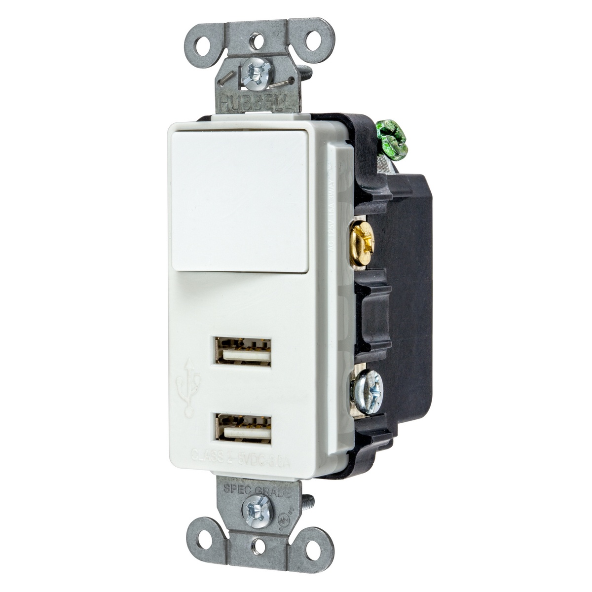 Hubbell Wiring Device-Kellems USB102W Receptacles & USB Ports