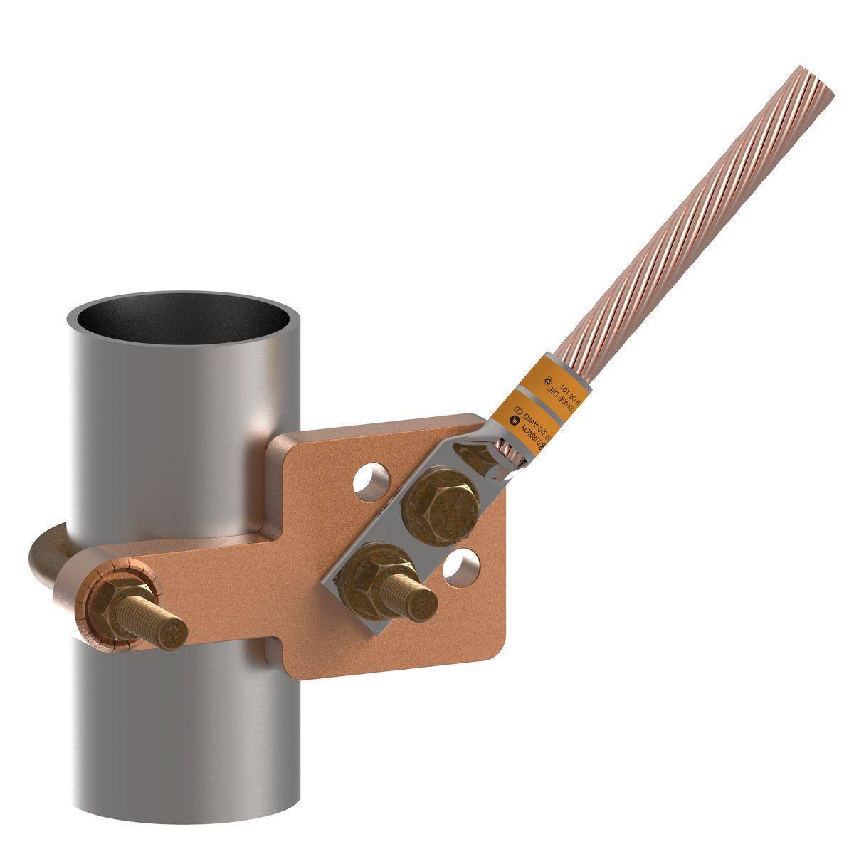 BURNDY® GAR3904TC GAR-TC Large Mechanical Grounding Connector, 2.88 to 4 in Rod, Copper