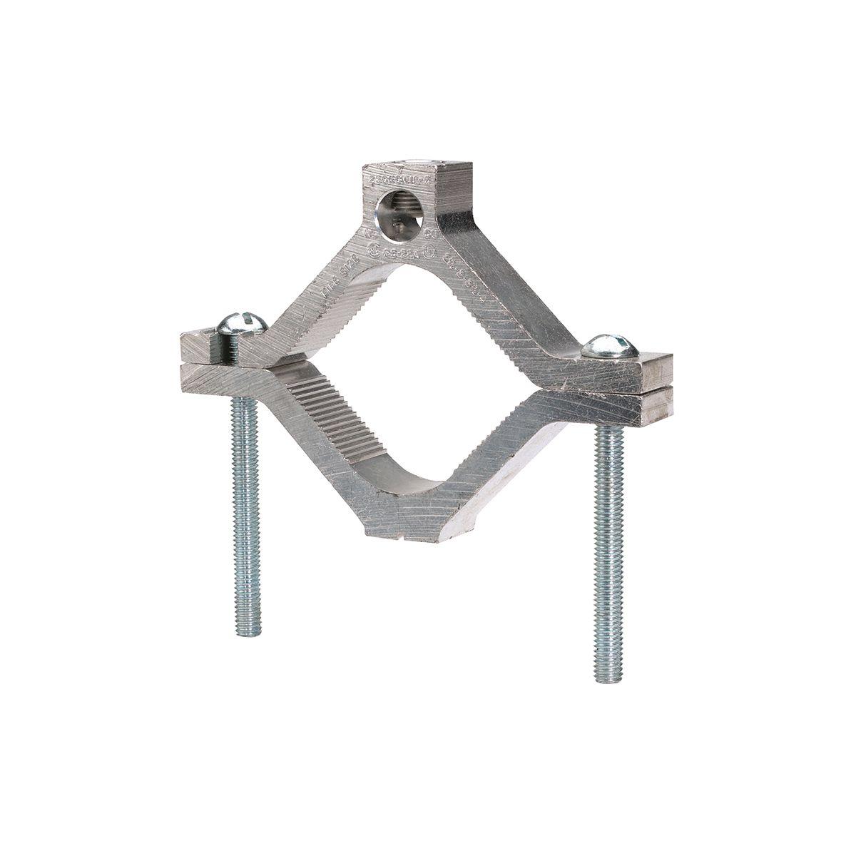 BURNDY® GC18A GC-A Dual Rated Mechanical Grounding Connector, 1-1/4 to 2 in, 6 AWG to 250 kcmil Conductor, Aluminum Alloy