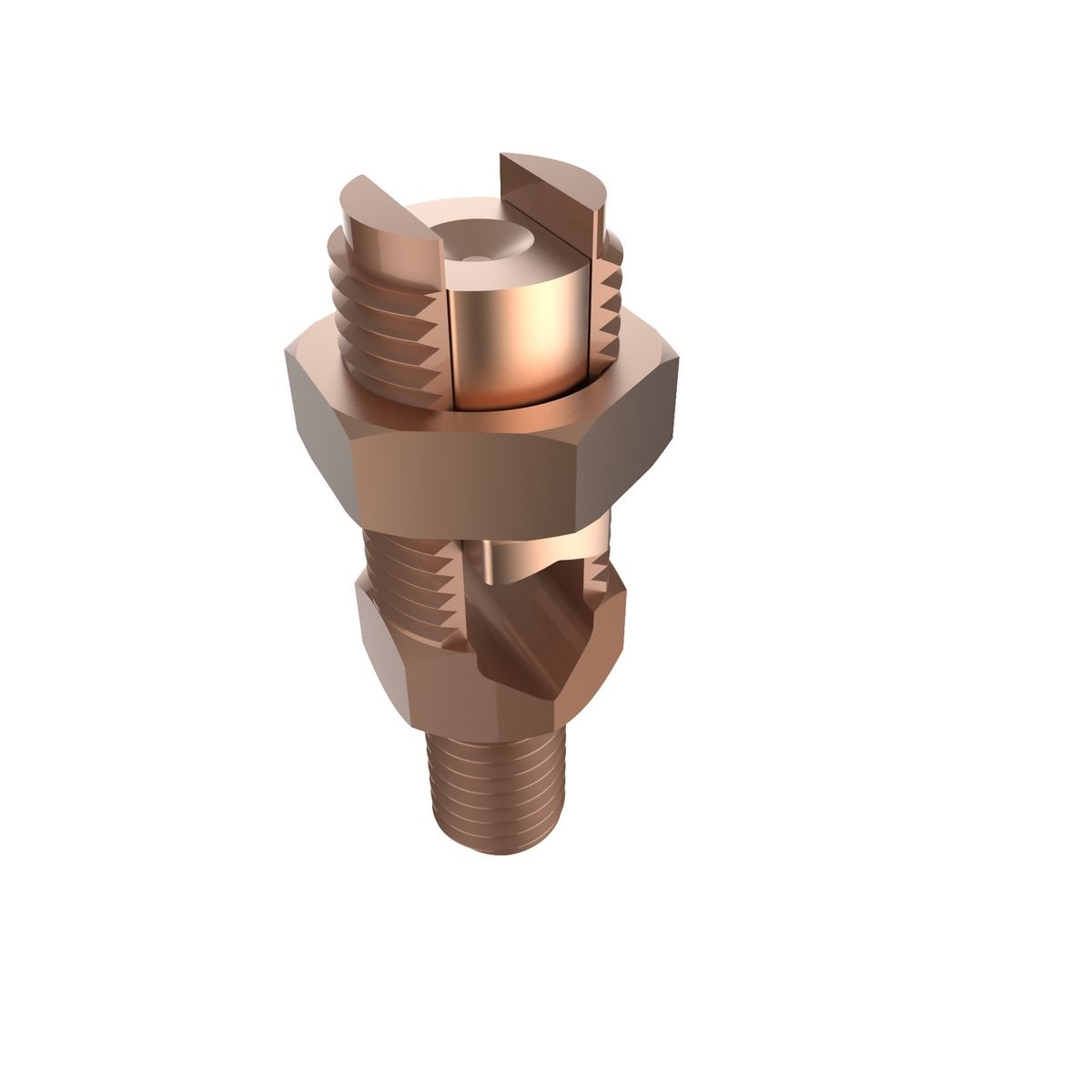 BURNDY® SERVIT® POST™ K2C26 K2C Mechanical Grounding Connector, (2) Conductors, 2 to 3/0 AWG Conductor, Leaded Bronze Alloy, Unplated