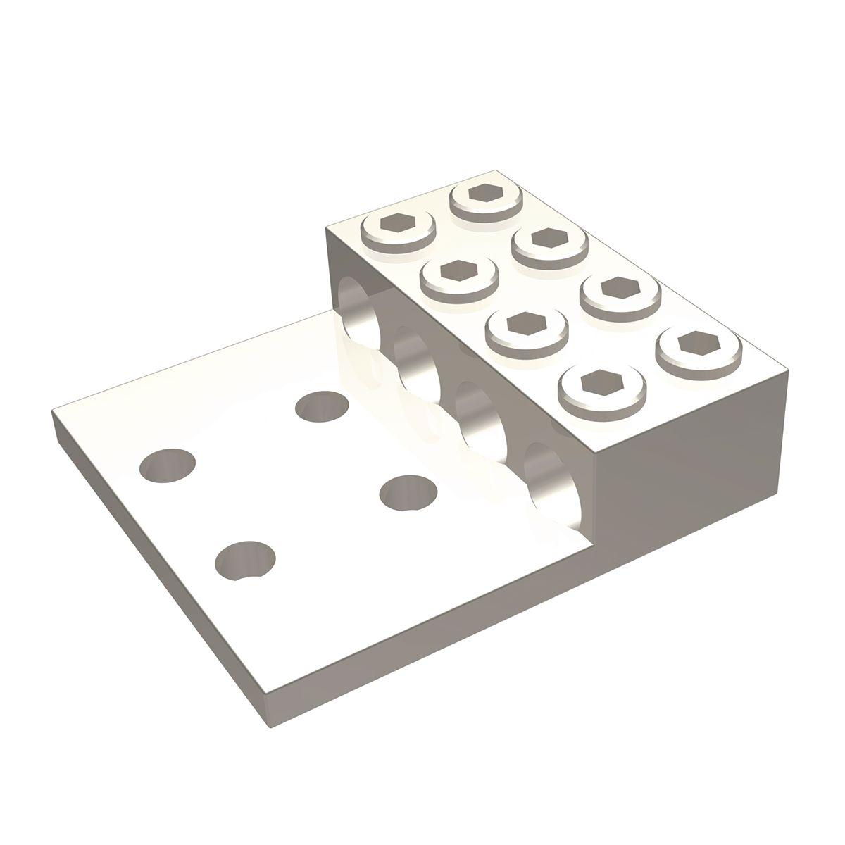 BURNDY® KK4A40U4N KK4A-U Dual Rated Universal Mechanical Bolted Lug and Terminal, 300 to 800 kcmil Copper/Stranded Aluminum Conductor, 1/2 in Stud, 4 Bolt Holes, Aluminum