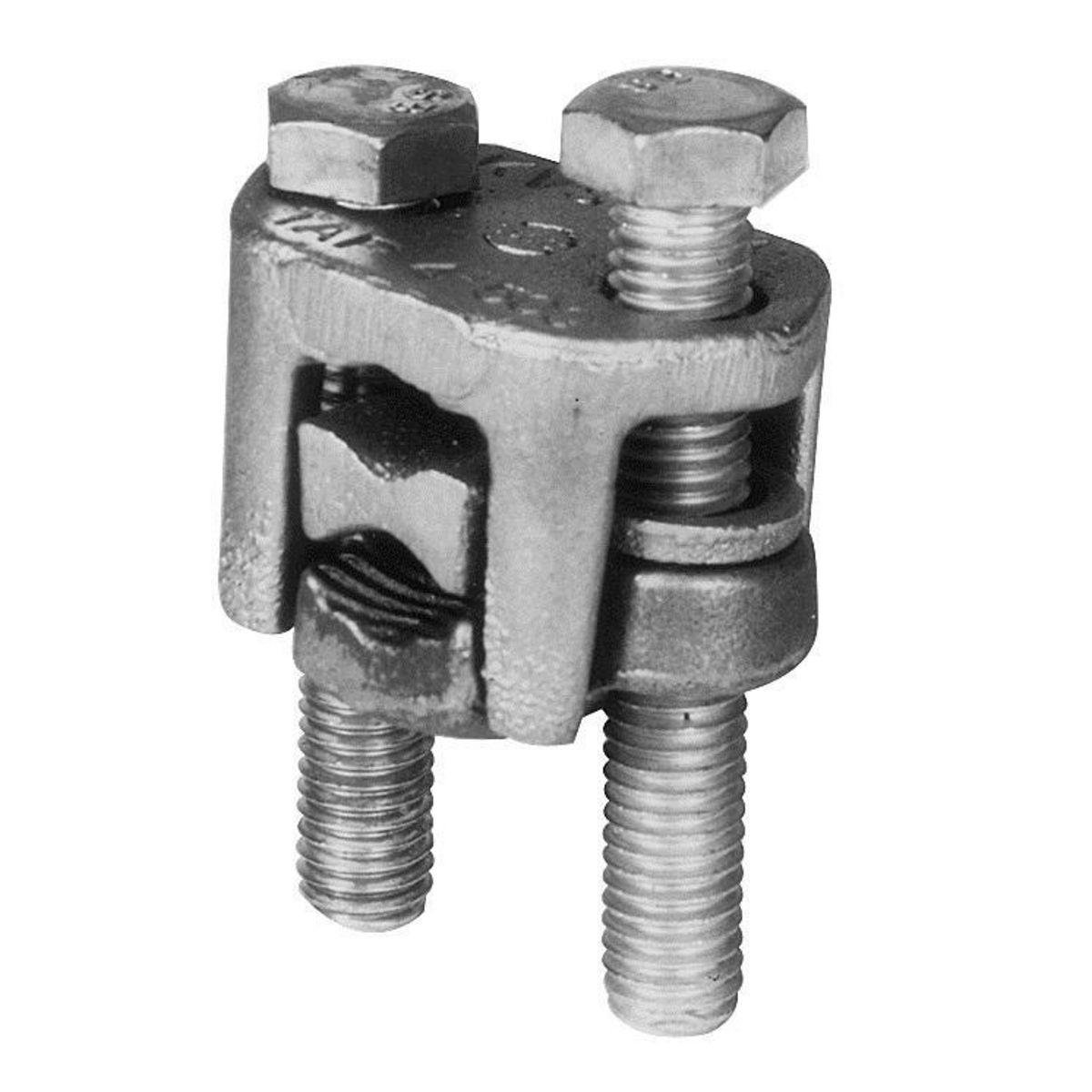 BURNDY® OKLIP™ KVSW28 2-Piece Mechanical Grounding Connector, 1/0 to 4/0, 6 to 4/0 AWG Conductor, Copper Alloy