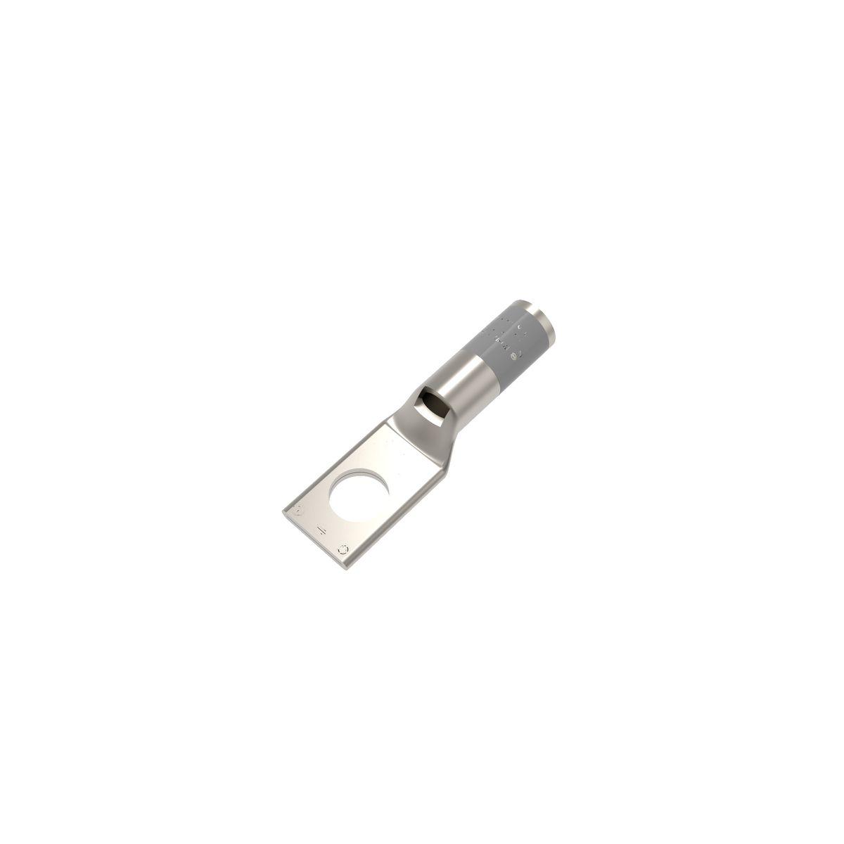 BURNDY® HYLUG™ YA4CL6BOX YA-L 1-Hole Compression Lug With Inspection Window, 4 AWG Stranded Copper Conductor, Die Code: 8, 1/2 in Stud, Copper