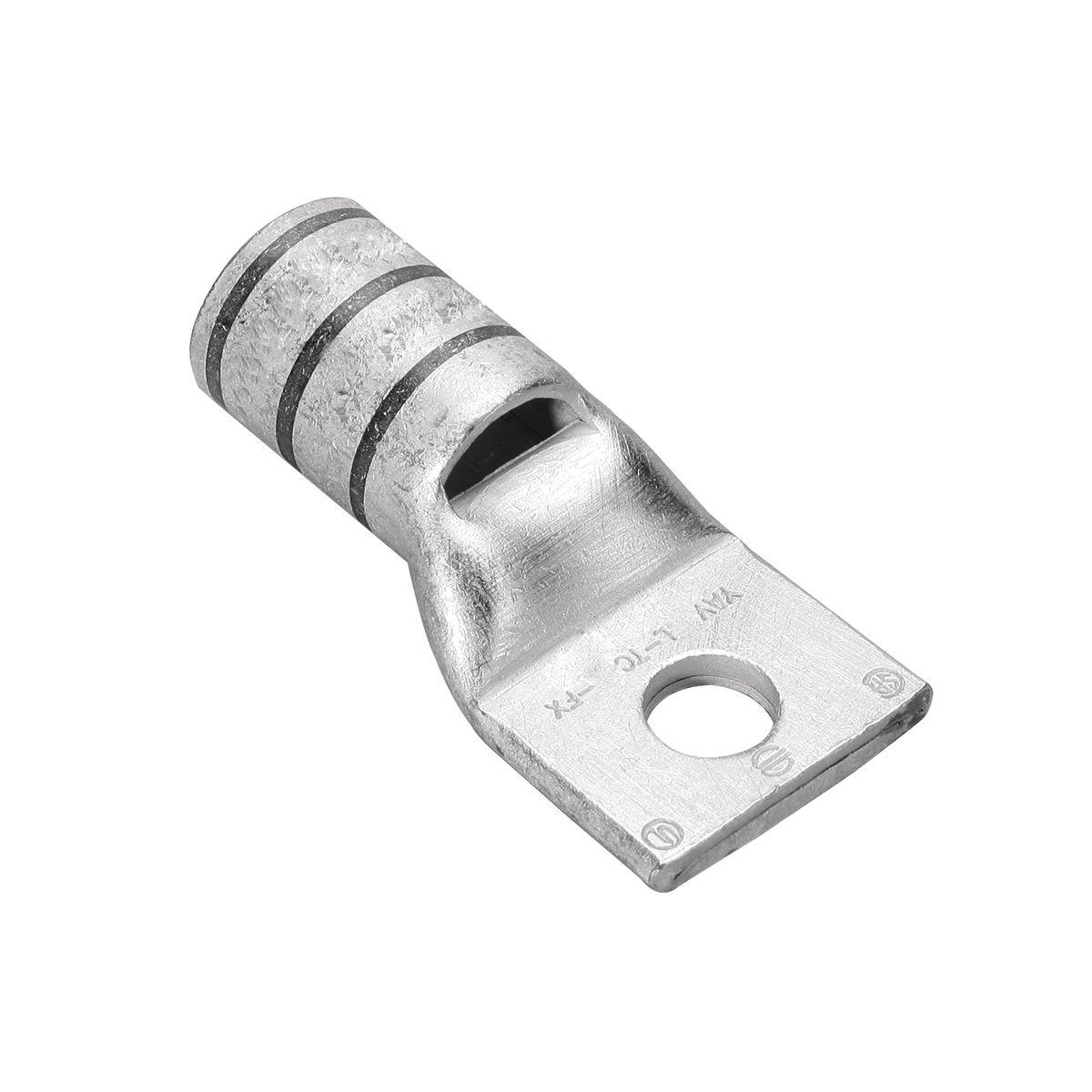 BURNDY® HYLUG™ YAV26LTC14FX YAV-L-FX 1-Hole Compression Lug With Inspection Window, 2/0 AWG Flexible/Stranded Copper Conductor, Die Code: 13, 1/4 in Stud, Copper