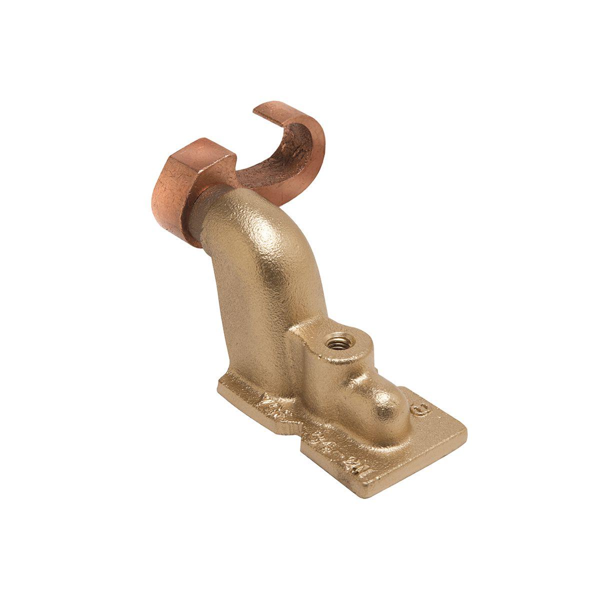 BURNDY® YGF292N Type YGF Compression Grounding Plate, 2 AWG to 250 kcmil Cable, 3-1/4 in H x 2 in W Plate, 1/2 in Plate Hole, Copper