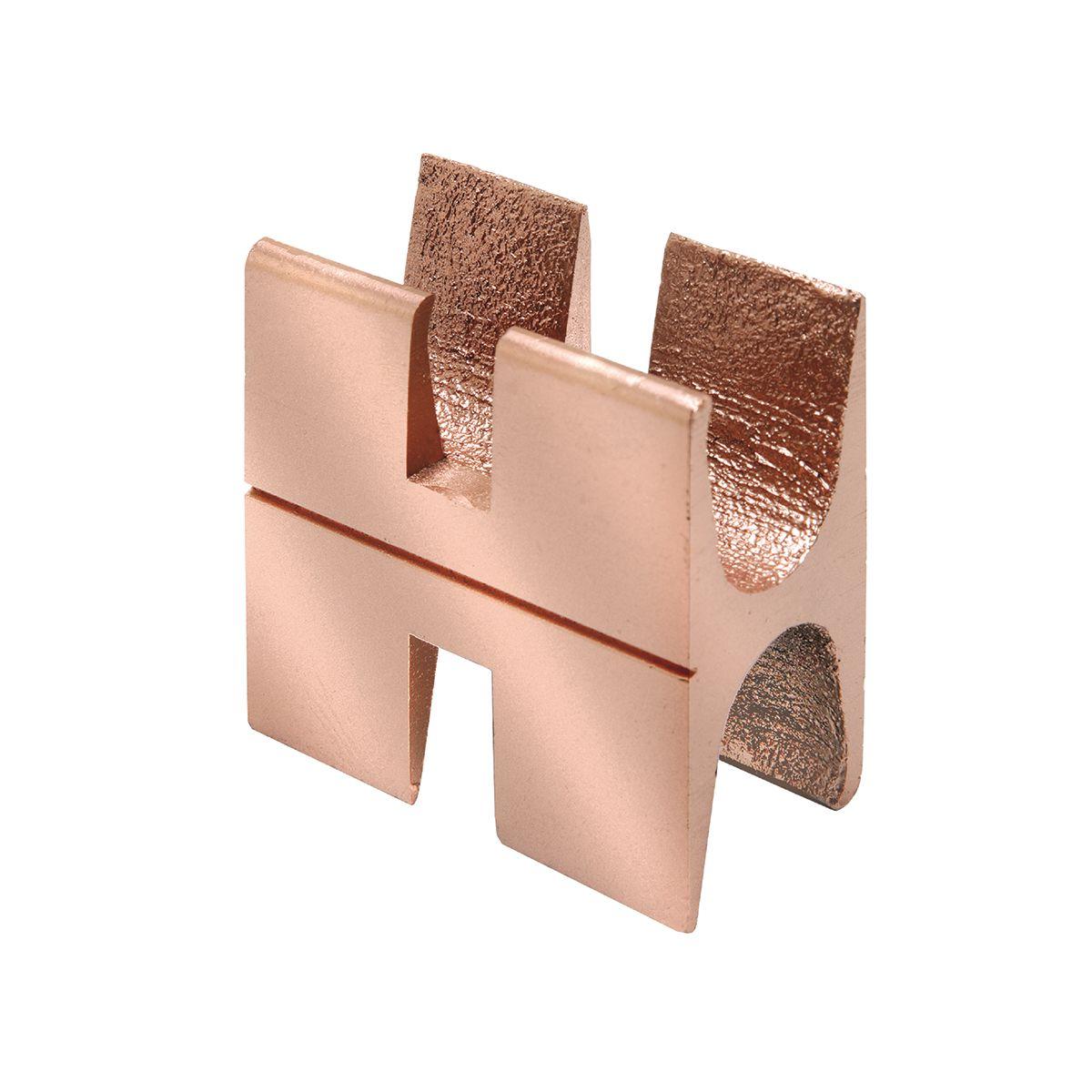 BURNDY® CRIMPIT™ YSHG4429 Type YSHG Double Compression Tap Connector, Figure H Shape, 3 Taps, 8 to 9 Rebar Main/Run, 2 AWG to 250 kcmil Tap, Copper