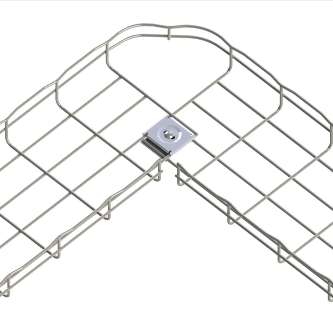 Cablofil® CE40BL CE40 Square Splice Washer, For Use With Splicing Cablofil® Tray on Bends, Adjustable Turns, Wire Mesh Cable Tray, 2.087 in L x 6 in W x 0.04 in H, 1008 Carbon Steel