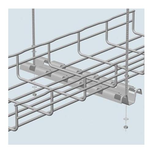 Cablofil® FASP700PG FAS P FAS Profile Attachment, 28 in L x 4 in W x 1.04 in H, For Use With 24 in W Wire Mesh Cable Tray, Carbon Steel