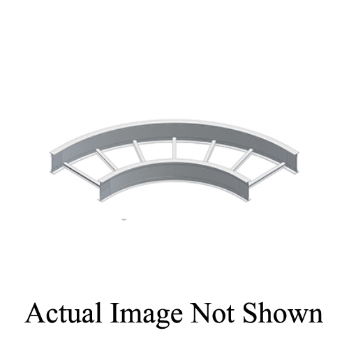 Legrand® LD-4A-90HB24-24 Itray/90HB Horizontal Cable Tray Elbow, 24 in W Tray, 90 deg, 24 in Bend Radius, Ladder/Ventilated Bottom, 6063/5052 Aluminum Alloy
