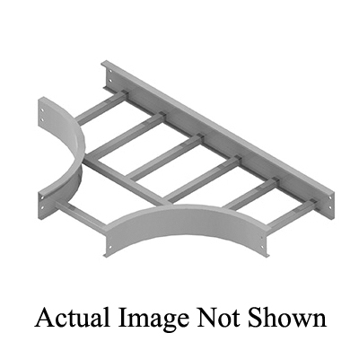 Legrand® Cablofil® LD-6A-HT24-36 Metallic Standard Horizontal Tee, 36 in W Tray, 6 in H, 24 in Bend Radius, Ladder/Ventilated Bottom, 6063/5052 Aluminum Alloy