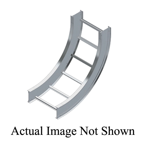 Legrand® LD-4A-90VI24-24 Itray/90VI Vertical Inside Cable Tray Elbow, 24 in W Tray, 90 deg, 24 in Bend Radius, Ladder/Ventilated Bottom, 6063/5052 Aluminum Alloy