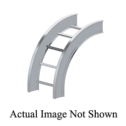 Legrand® LD-4A-90VO24-24 Itray/90VO Vertical Outside Cable Tray Elbow, 24 in W Tray, 90 deg, 24 in Bend Radius, Ladder/Ventilated Bottom, 6063/5052 Aluminum Alloy