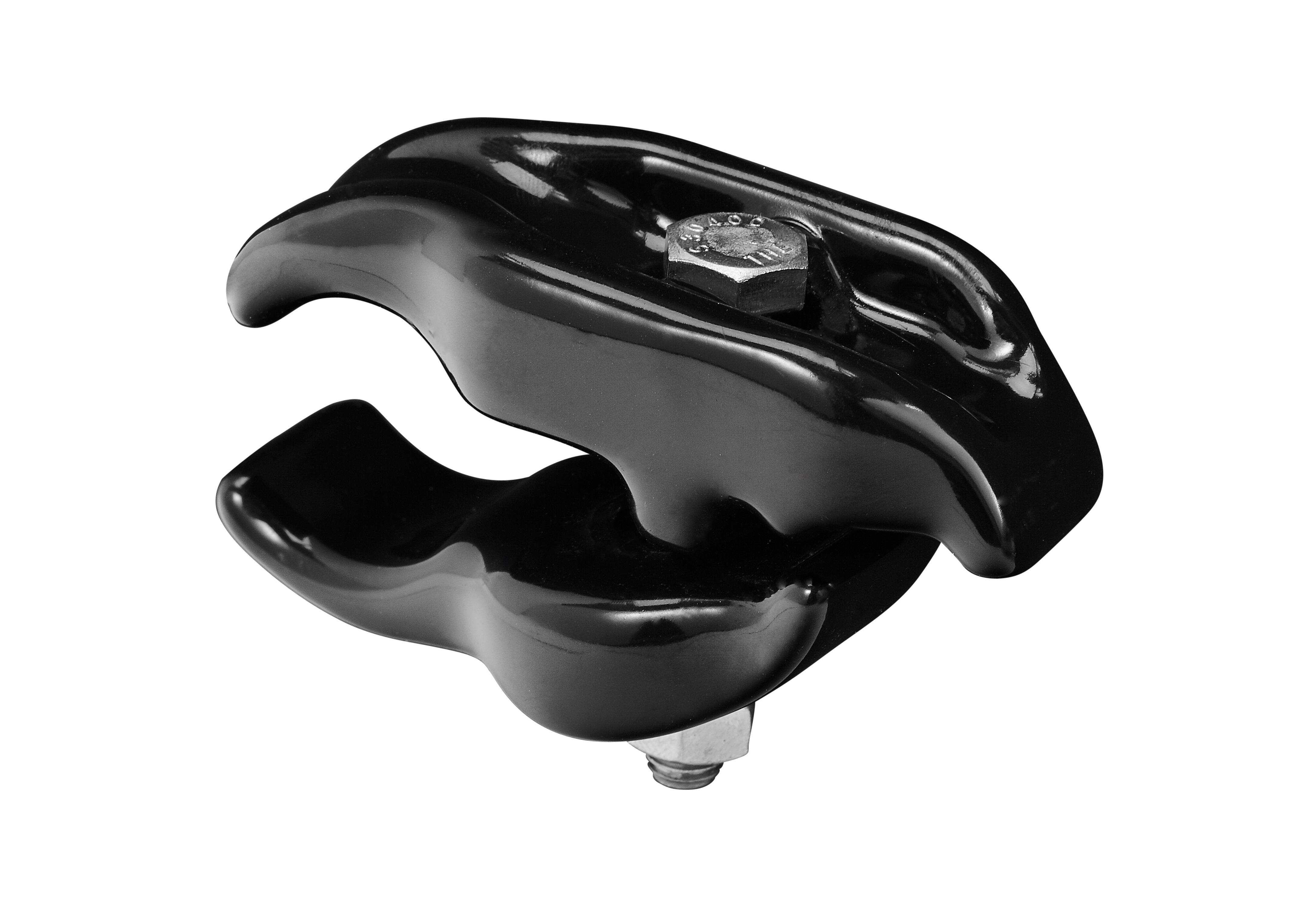 Calbond™ PV0700PARC75HD Parallel Beam Clamp, 3/4 in Conduit, Rigid Steel, Galvanized/Black PVC Coated