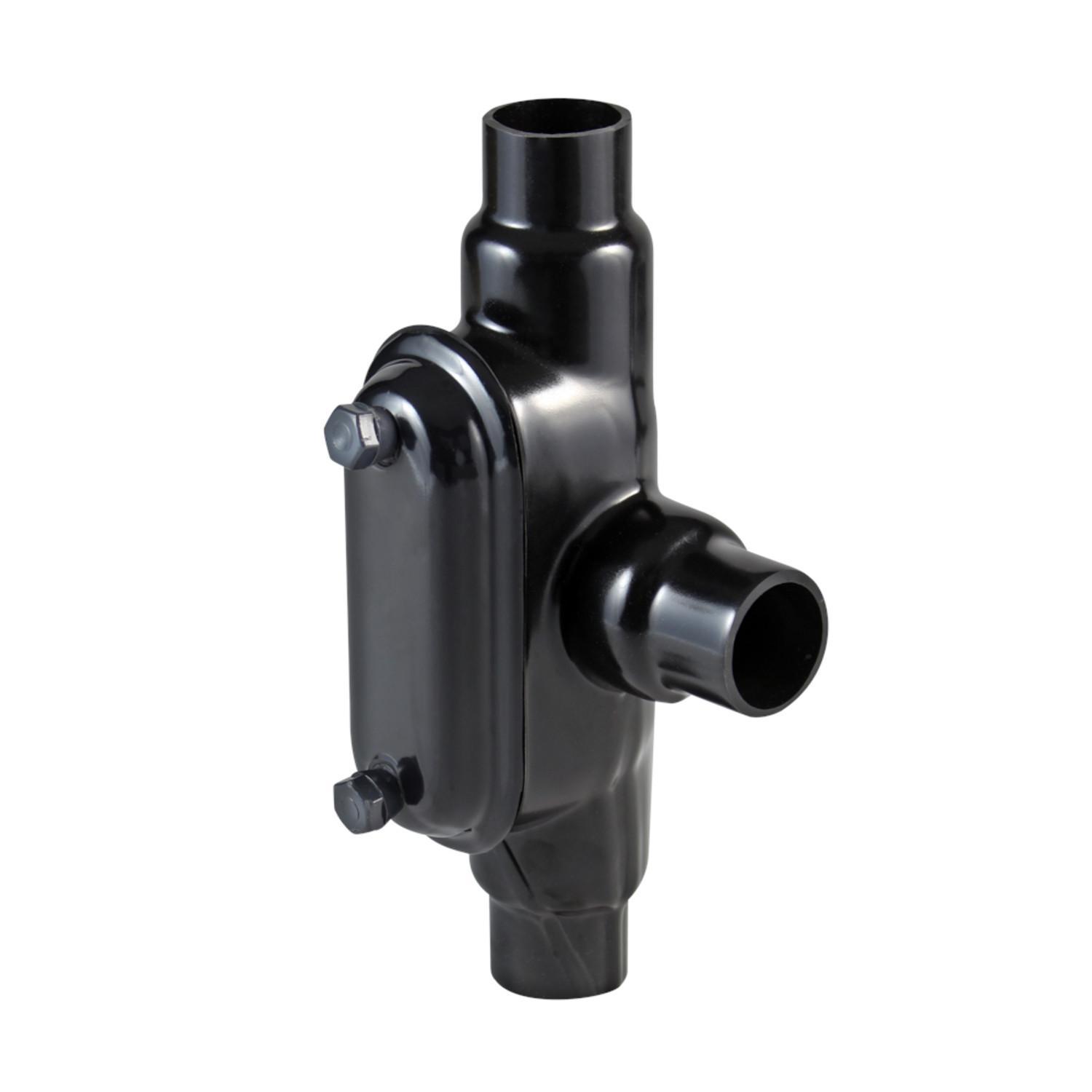 Calbond™ PV0700T28 Type T Conduit Body With Cover, Screws, 3/4 in Hub, 8, Steel, Galvanized/PVC Coated