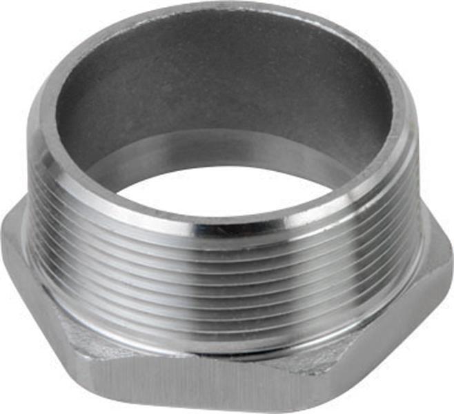 Calbrite™ S62000CH00 Box Connector, 2 in Trade, For Use With Rigid Conduits to Boxes, 316 Stainless Steel, #4 Polished