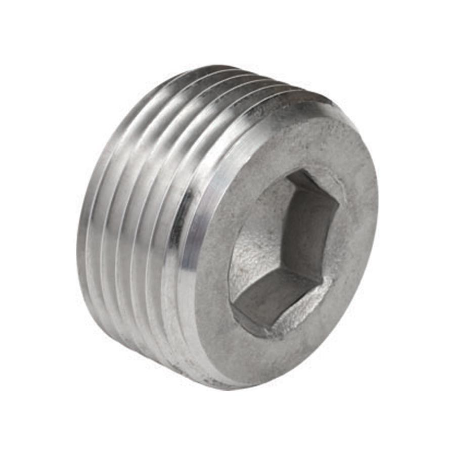 Calbrite™ S60700CSHP Counter-Sunk Hex Rigid Conduit Plug, 3/4 in, Stainless Steel, Polished Brite
