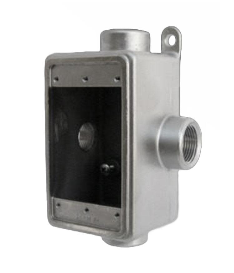 Calbrite™ S60700FDX0 FDX Deep Device Box, 3/4 in Trade, 1 Gangs, 316 Stainless Steel, #4 Polished