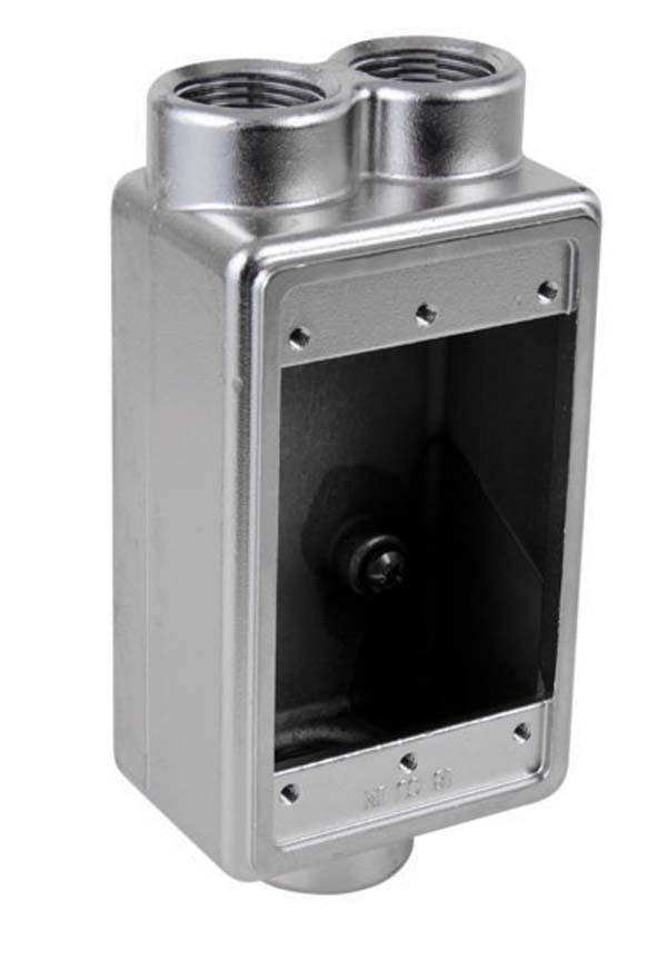 Calbrite™ S60700FSCC FSCC Shallow Device Box, 3/4 in Trade, 1 Gangs, 316 Stainless Steel, #4 Polished