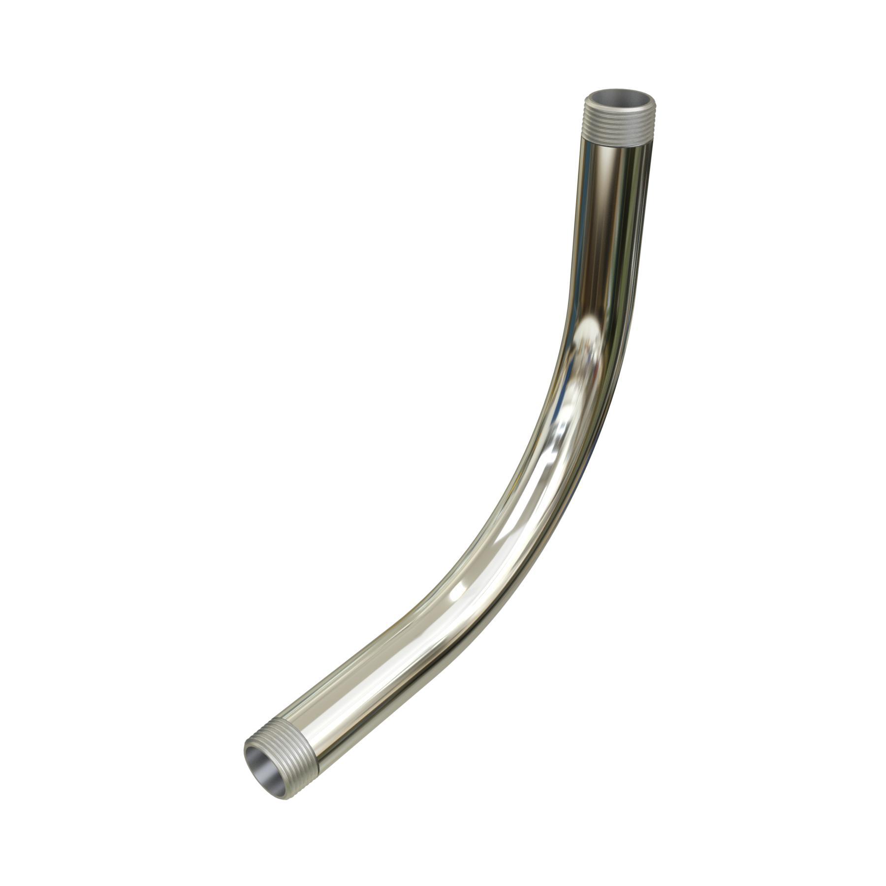 Calbrite™ S40790EL00 Conduit Elbow, 3/4 in Trade, 90 deg, 304 Stainless Steel, Polished Silver