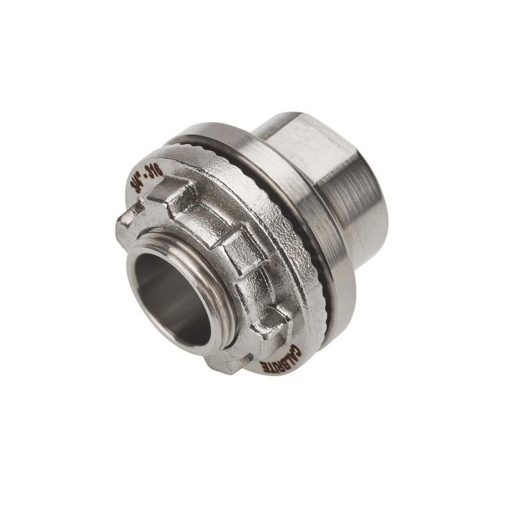 Calbrite™ S61200LT00 Line Terminator Hub, 1-1/4 in Male, For Use With Rigid Stainless Threaded Conduit, 316L Stainless Steel, #4 Polished Silver