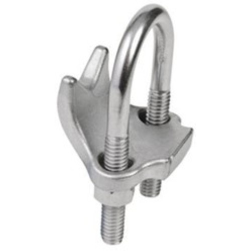 Calbrite™ S61500RA00 2-Hole Right Angle Beam Clamp, 1-1/2 in Conduit, 0.27 in THK Flange, 316 Stainless Steel, Polished