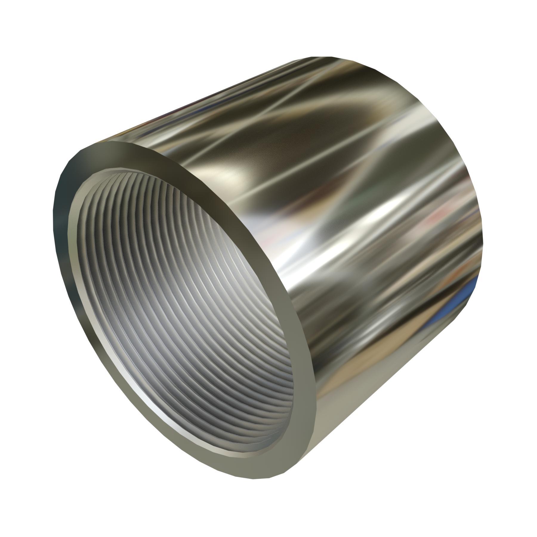 Calbrite™ S61000CP00 Standard Conduit Coupling, 1 in, For Use With Rigid Conduit, 316L Stainless Steel, Polished